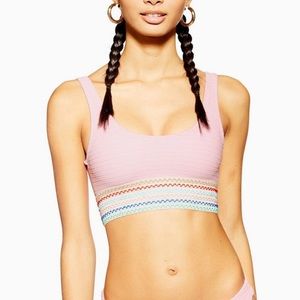 Pink topshop bikini top